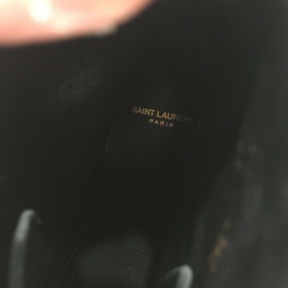 Saint Laurent Lace Up Ankle Boots With Side Studs - Picture 8 of 11